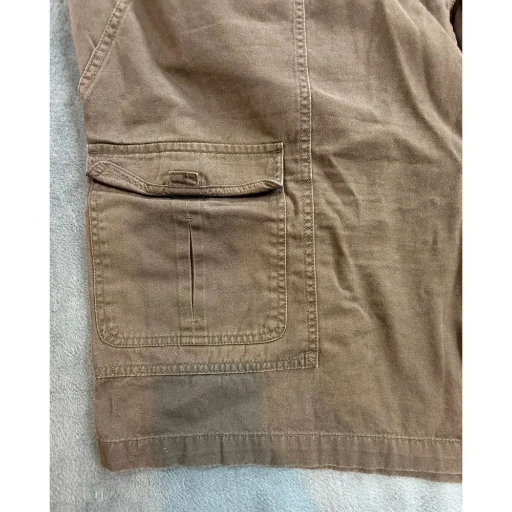 The Foundry Supply Co Mens Brown Cargo Shorts Size 54 Elastic Waist Cotton